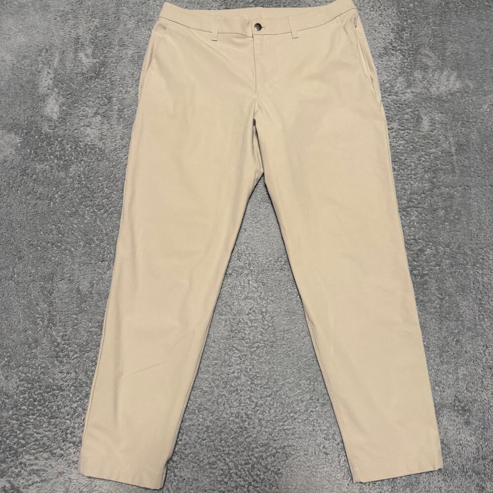 Lululemon ABC Pants Mens 34 x28.5 Beige  Warpstreme Stretch Casual Golf M5AQYS